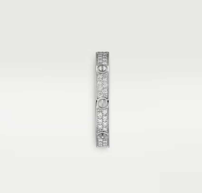 [Rose Tomorrow]LOVE RING 2.6mm-wide full-diamond ring silver
