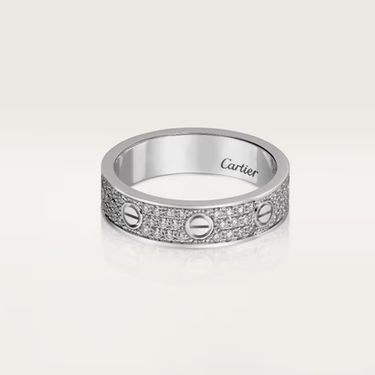[Rose Tomorrow]LOVE RING 4mm-wide full-diamond ring silver