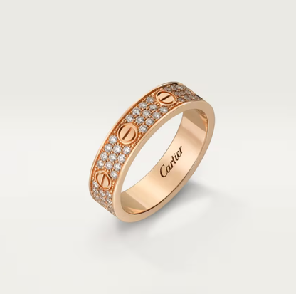 [Rose Tomorrow]LOVE RING 4mm-wide full-diamond ring Rose Gold