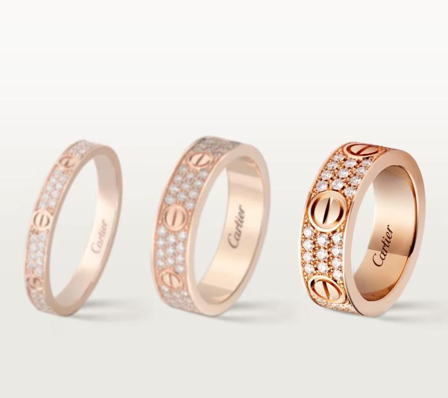 [Rose Tomorrow]LOVE RING 6.5mm-wide full-diamond ring Rose Gold