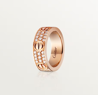 [Rose Tomorrow]LOVE RING 6.5mm-wide full-diamond ring Rose Gold