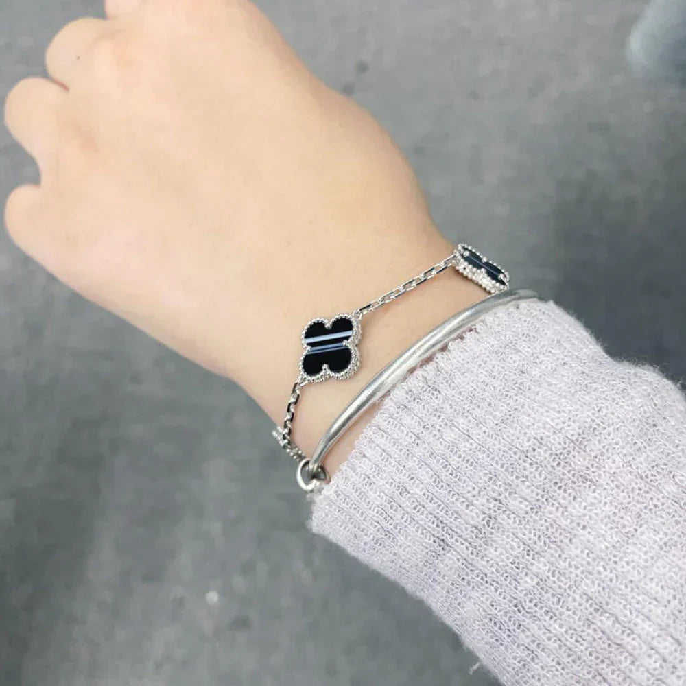 [Rose Tomorrow] CLOVER 5 MOTIF PULSAR STONE BRACELET COLLECTION