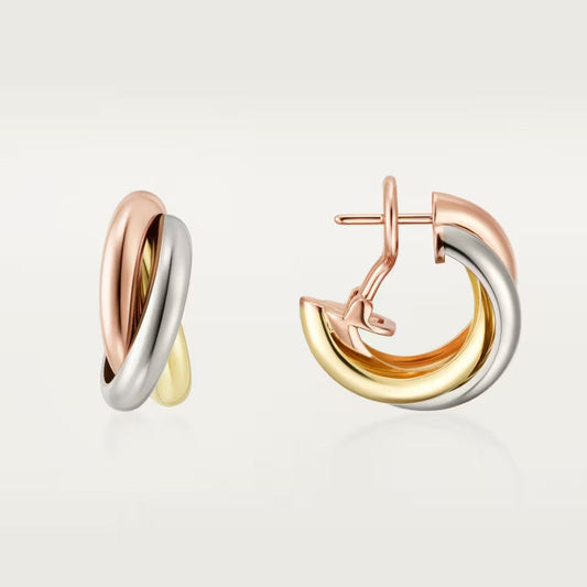 [Rose Tomorrow]TRINITY ON DIAMOND CLASSIC EARRINGS