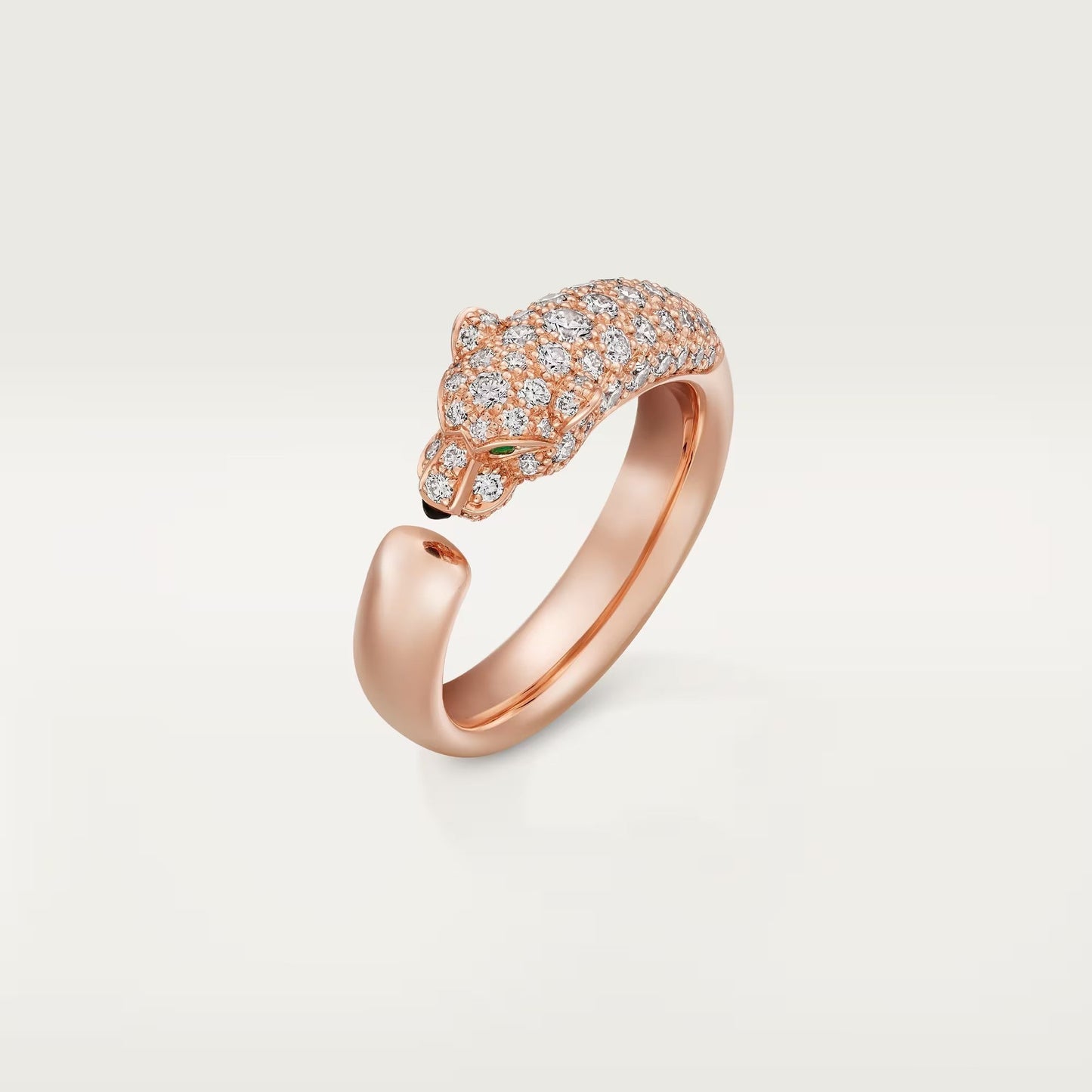 [Rose Tomorrow]PANTHERE HALF DIAMOND SMALL RING