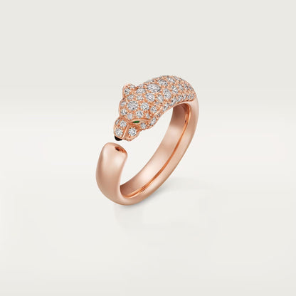 [Rose Tomorrow]PANTHERE HALF DIAMOND SMALL RING