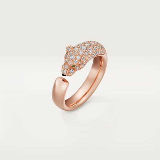 [Rose Tomorrow]PANTHERE HALF DIAMOND SMALL RING