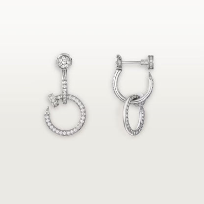[Rose Tomorrow]JUSTE FULL DIAMOND DOUBLE EARRINGS