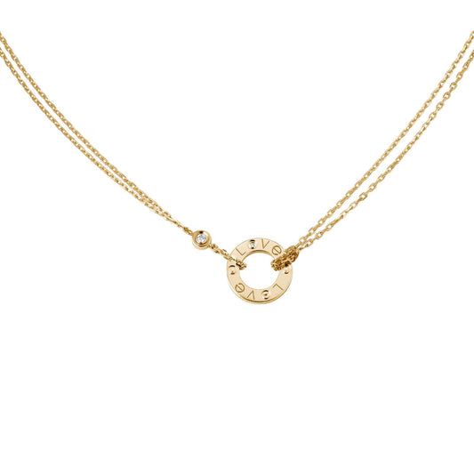 [Rose Tomorrow]LOVE NECKLACE 16MM 2 DIAMONDS