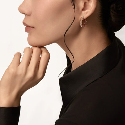 [Rose Tomorrow]CLASH FULL DIAMOND MEDIUM EARRINGS