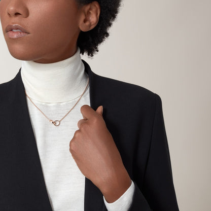 [Rose Tomorrow]LOVE DOUBLE RING NECKLACE