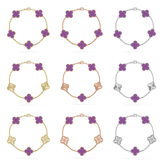 [Rose Tomorrow] CLOVER 5 MOTIF VIOLET BRACELET COLLECTION