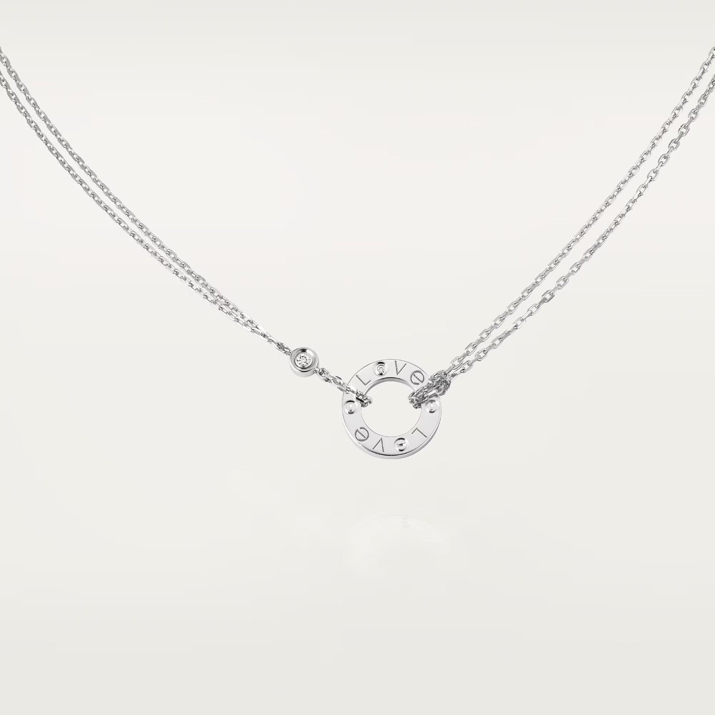 [Rose Tomorrow]LOVE NECKLACE 16MM 2 DIAMONDS