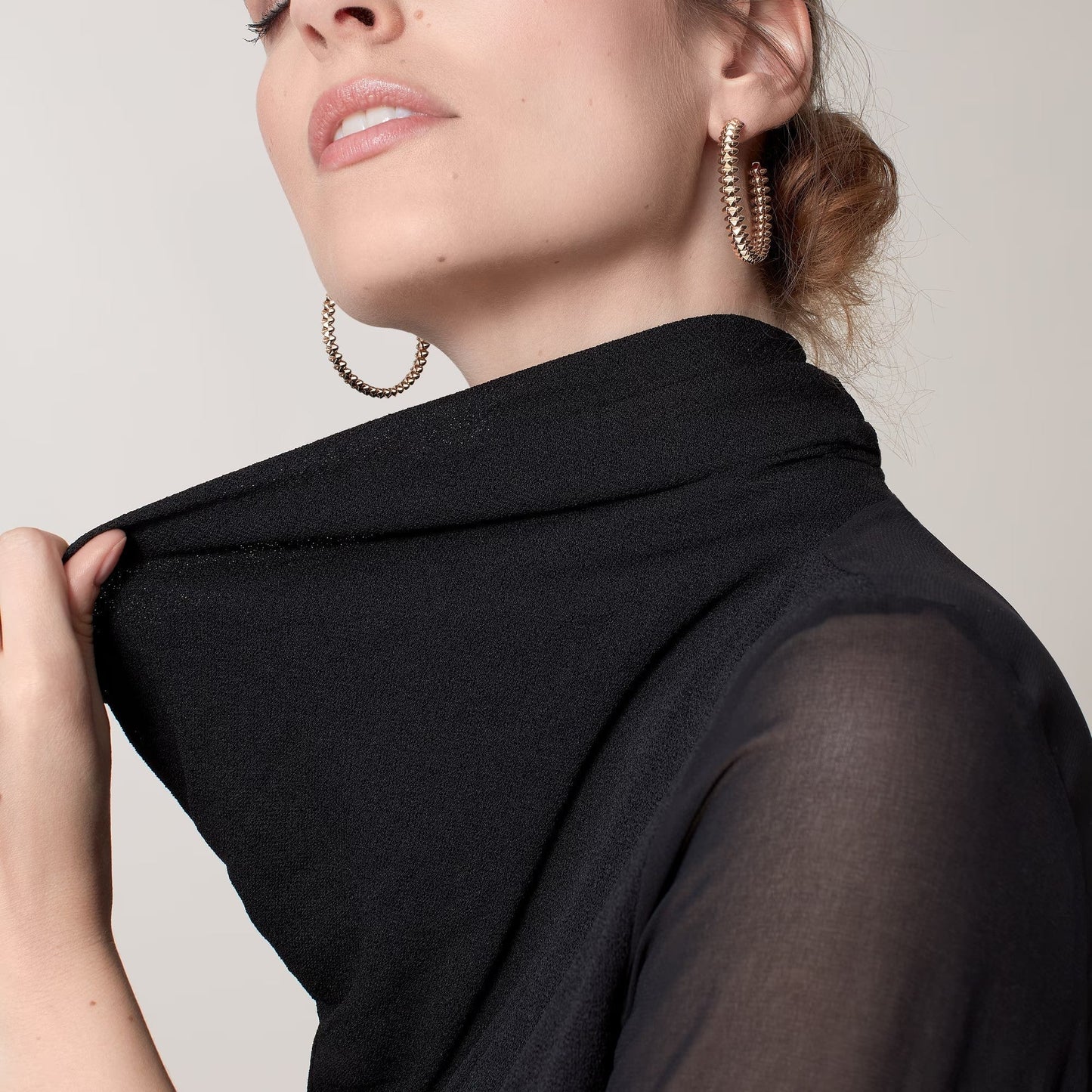[Rose Tomorrow]CLASH HOOP LARGE EARRINGS