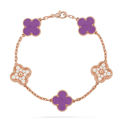 [Rose Tomorrow] CLOVER 5 MOTIF VIOLET BRACELET COLLECTION