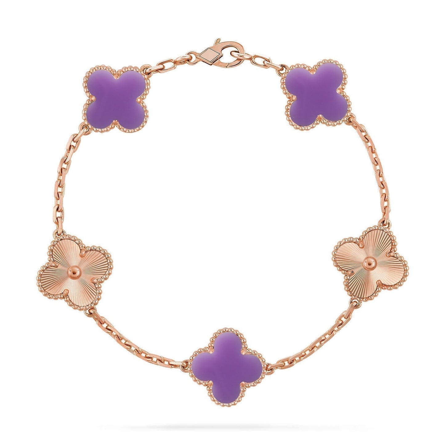 [Rose Tomorrow]CLOVER 5 MOTIF LIGHT PURPLE BRACELET COLLECTION