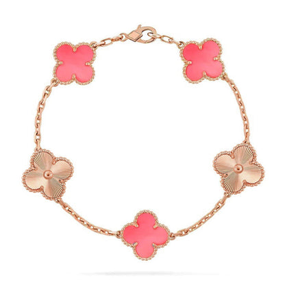 [Rose Tomorrow] CLOVER 5 MOTIFS  PINK MOP BRACELET COLLECTION