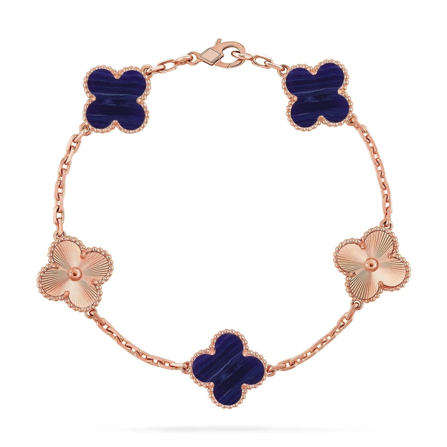 [Rose Tomorrow]CLOVER 5 MOTIF PURPLE STRIPES BRACELET COLLECTION