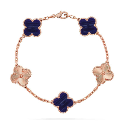 [Rose Tomorrow]CLOVER 5 MOTIF PURPLE STRIPES BRACELET COLLECTION