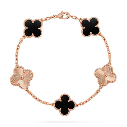 [Rose Tomorrow] CLOVER 5 MOTIF ONYXS BRACELET COLLECTION