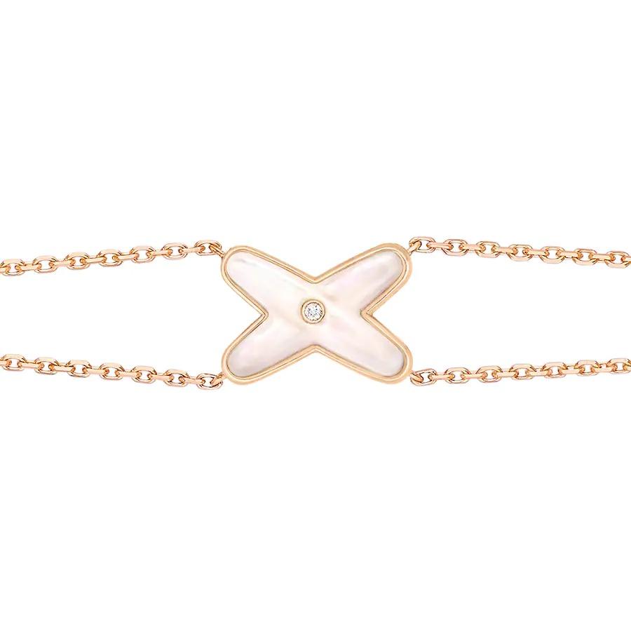 [Rose Tomorrow]JEUX BRACELET WHITE MOP PINK GOLD 1 DIAMOND