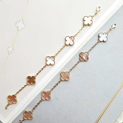 [Rose Tomorrow] CLOVER 5 MOTIFS  PINK MOP BRACELET COLLECTION