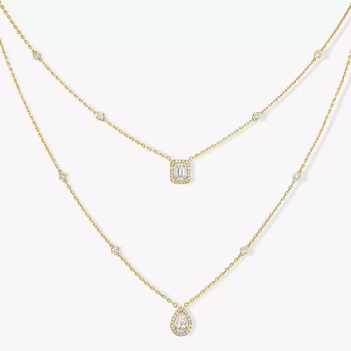 [✨Rose💎]Diamond Necklace My Twin 2 Rows