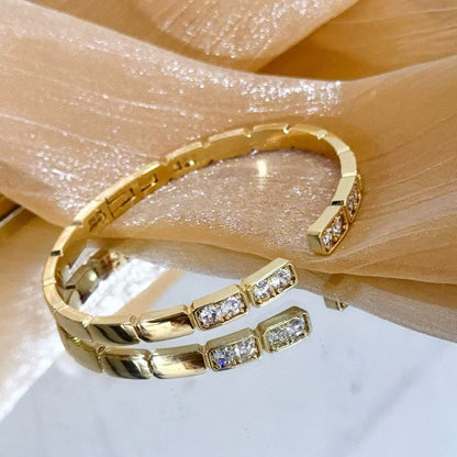 [Rose Tomorrow]LOVE DIAMOND OPEN  BRACELET