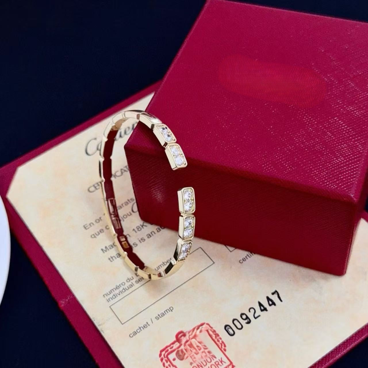 [Rose Tomorrow]LOVE DIAMOND OPEN  BRACELET