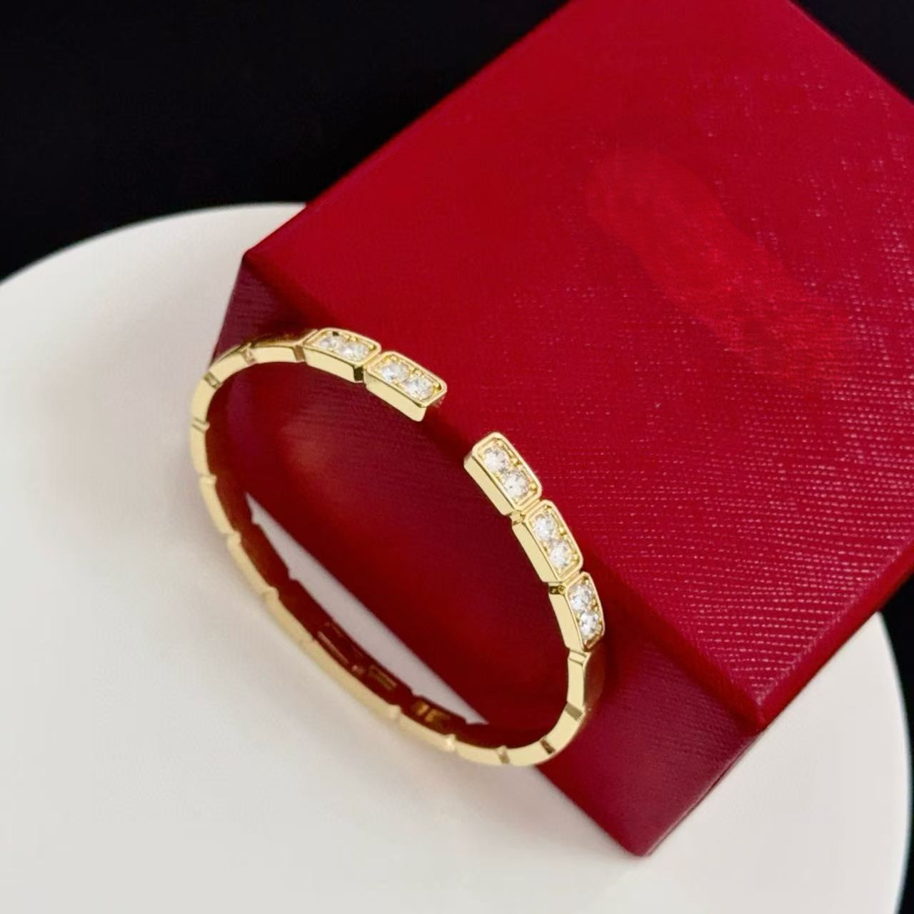 [Rose Tomorrow]LOVE DIAMOND OPEN  BRACELET