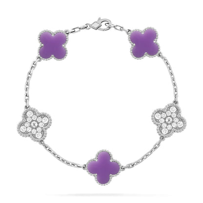 [Rose Tomorrow]CLOVER 5 MOTIF LIGHT PURPLE BRACELET COLLECTION