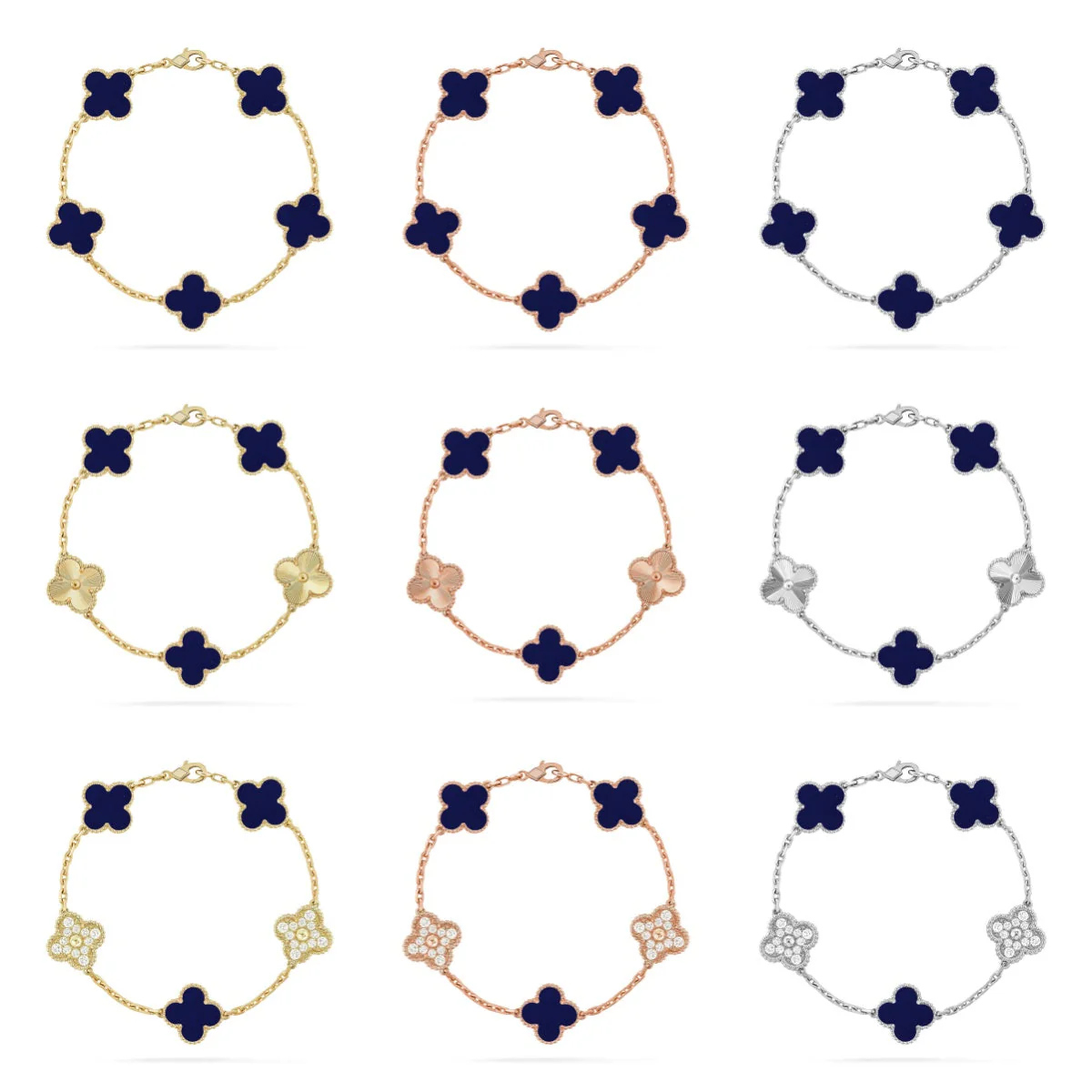 [Rose Tomorrow]CLOVER 5 MOTIF LAPIS LAZULI BRACELET COLLECTION