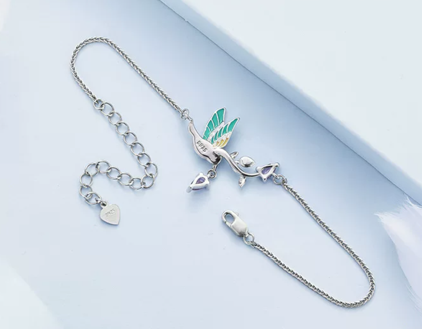 Platinum Kingfisher Bracelet