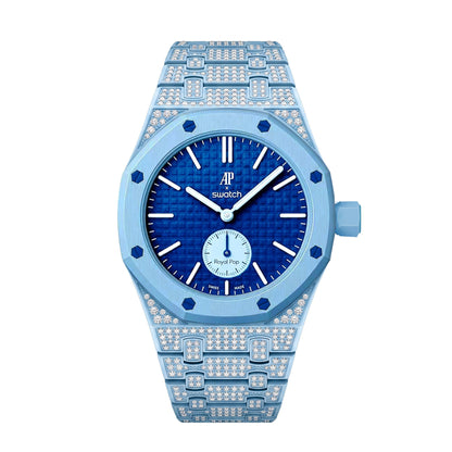 Royal Oak Pop Exclusive Bioceramic Case & Bioceramic Strap Full Diamond