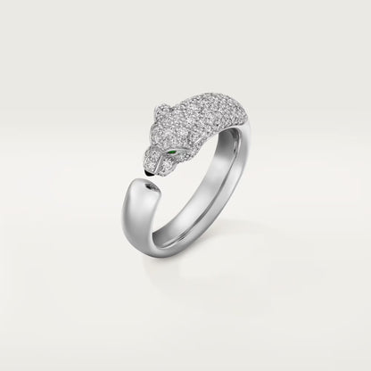 [Rose Tomorrow]PANTHERE HALF DIAMOND SMALL RING