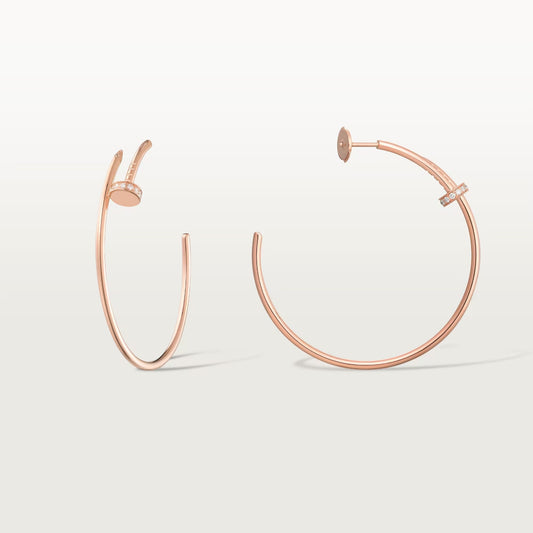 [Rose Tomorrow]JUSTE HALF DIAMOND LARGE EARRINGS