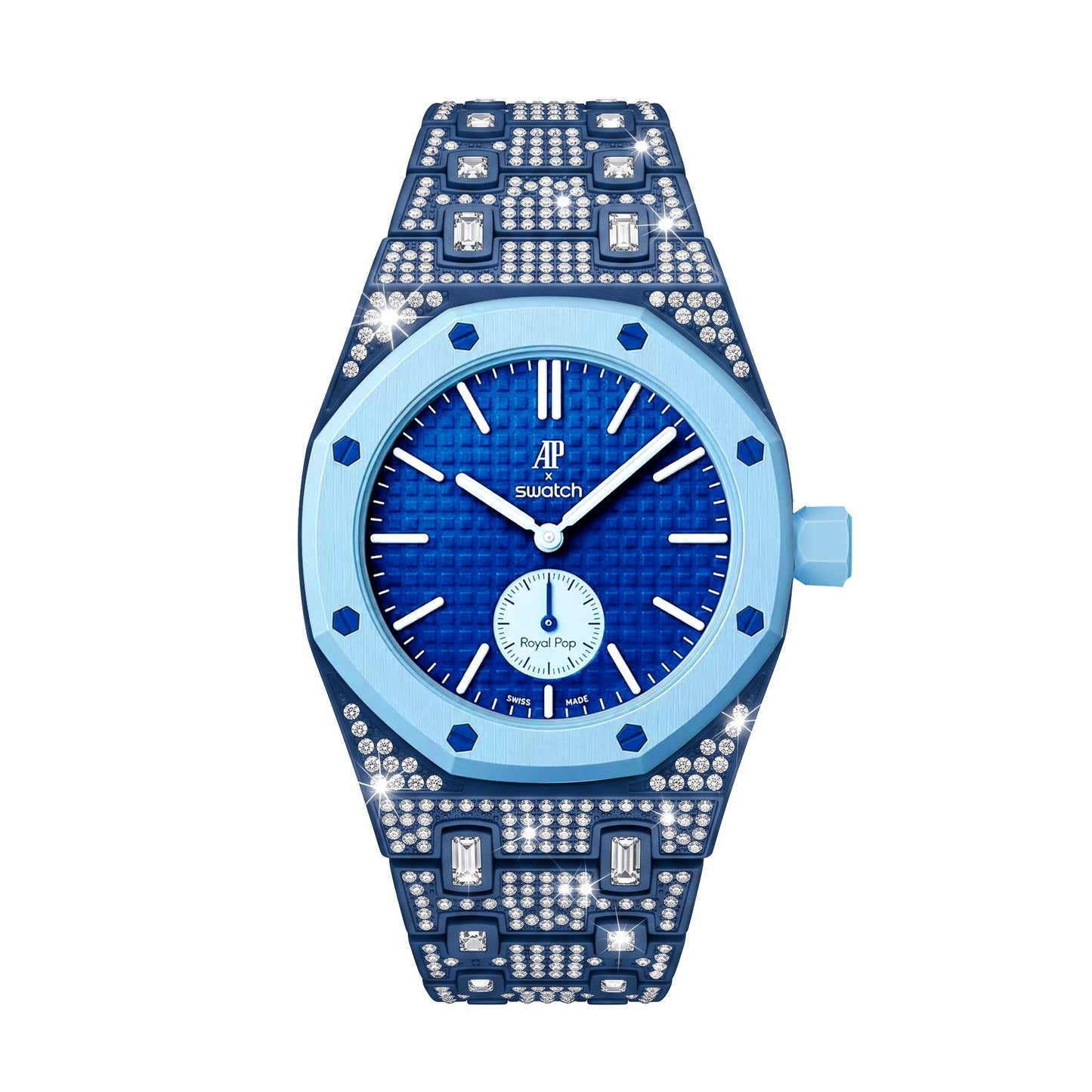 Royal Oak Pop Exclusive Bioceramic Case & Bioceramic Strap Full Diamond