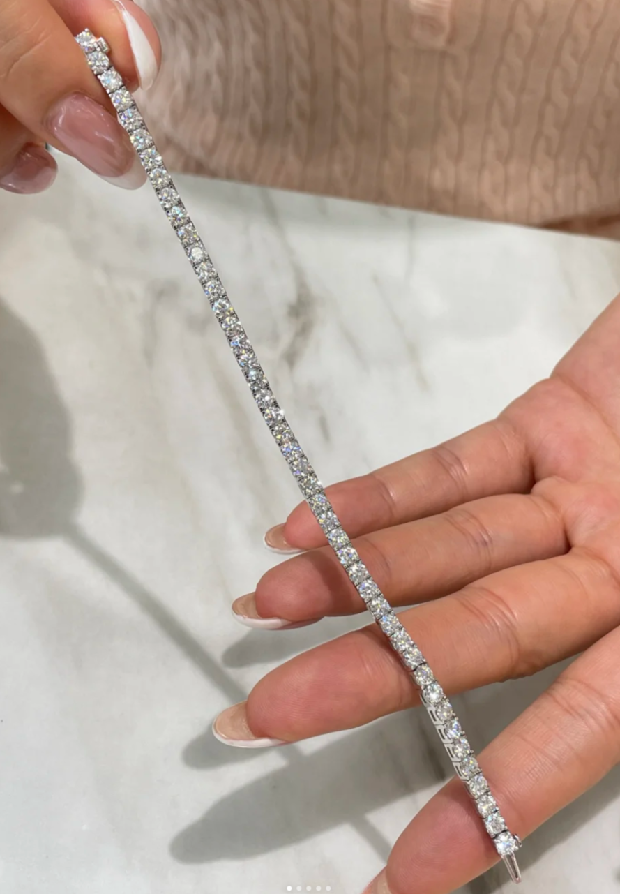 [Rose Tomorrow]  CLASSIC BASEBALL BRACELAT, 52 DIAMOND