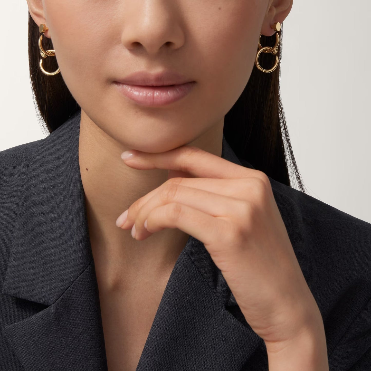[Rose Tomorrow]JUSTE NO DIAMOND DOUBLE EARRINGS