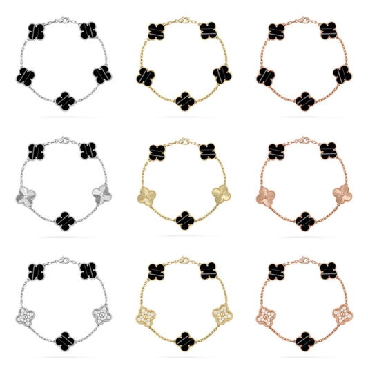 [Rose Tomorrow] CLOVER 5 MOTIF PULSAR STONE BRACELET COLLECTION