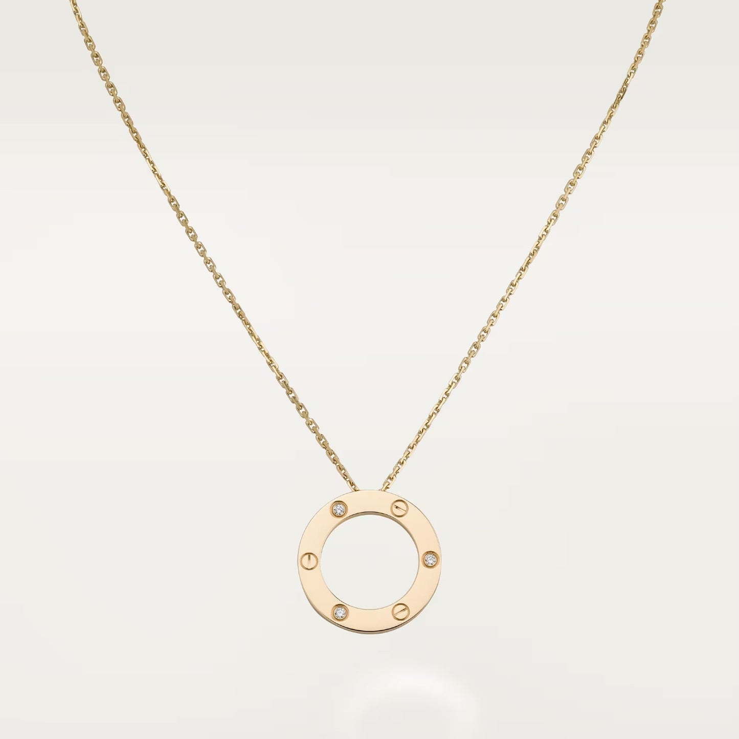 [Rose Tomorrow]LOVE NECKLACE 16MM 3 DIAMONDS