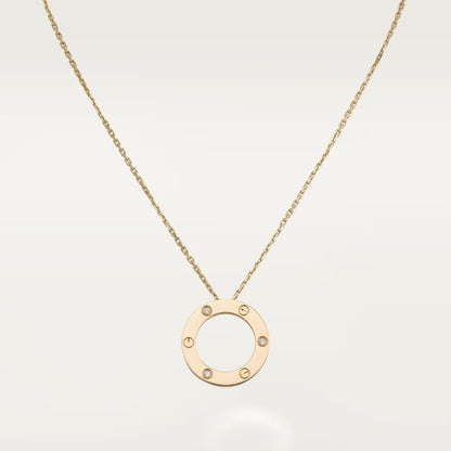 [Rose Tomorrow]LOVE NECKLACE 16MM 3 DIAMONDS