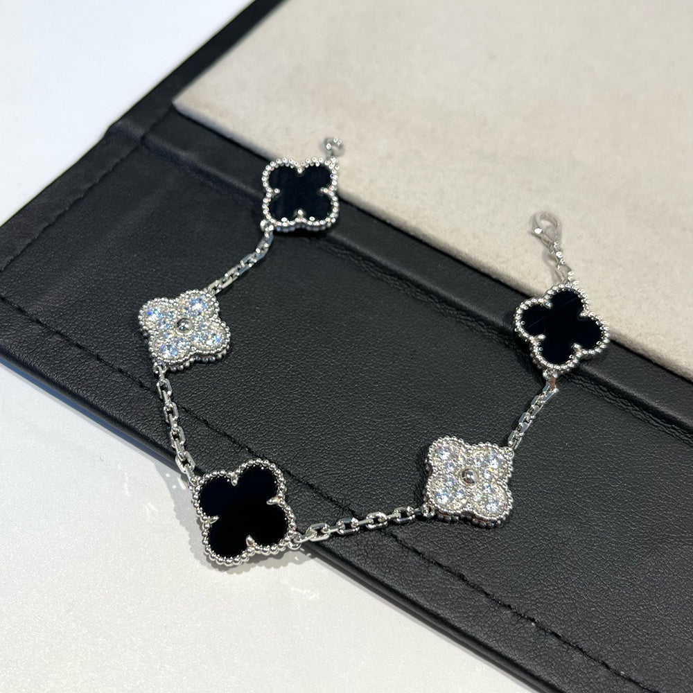 [Rose Tomorrow] CLOVER 5 MOTIF ONYXS BRACELET COLLECTION