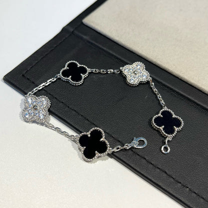 [Rose Tomorrow] CLOVER 5 MOTIF ONYXS BRACELET COLLECTION