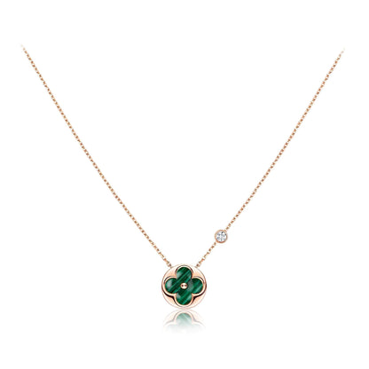 [Rose Tomorrow]SUN PEDANT PINK GOLD 1 DIAMOND NECKLACE