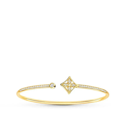 [Rose Tomorrow]IDYLLE GOLD OPEN BRACELET DIAMOND PAVED