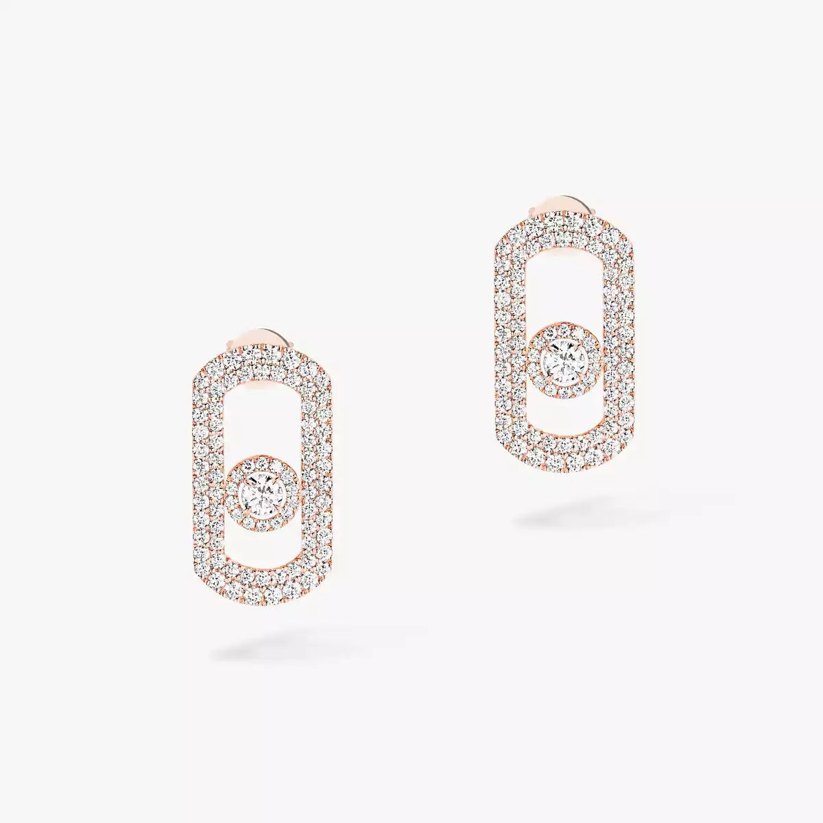 [✨Rose💎]So Move Pave_-Set Diamond Earrings in Silver