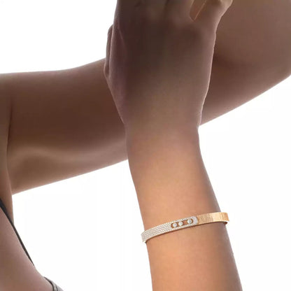[✨Rose💎]Move Noa Cisel茅 half pave bangle