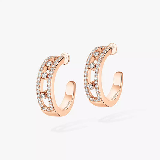[✨Rose💎]Diamond Pave_ Hoop Earrings Move