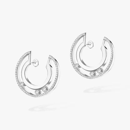 [✨Rose💎]Move Romane Small Diamond Hoop Earrings