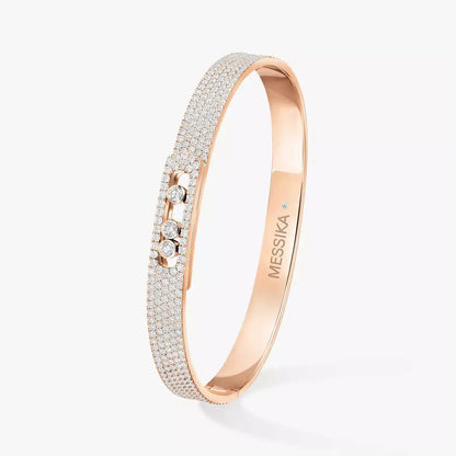 [✨Rose💎]Move Noa Full Pave Diamond Bangle Bracelet